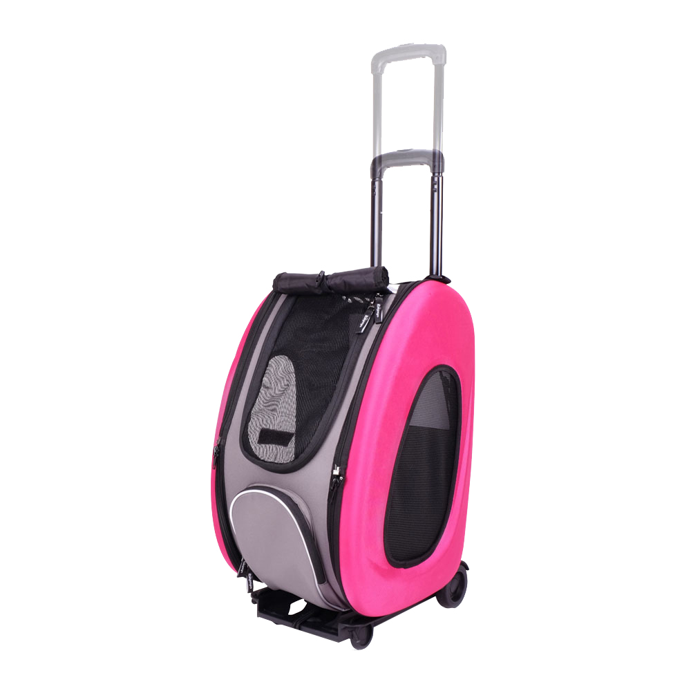 Ibiyaya Eva 4-in-1 Pet Carrier Stroller Transportväska - Hot Pink