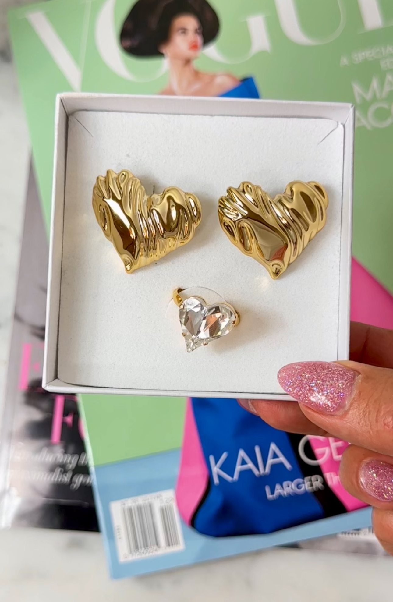 Earrings Heart Gold - 3