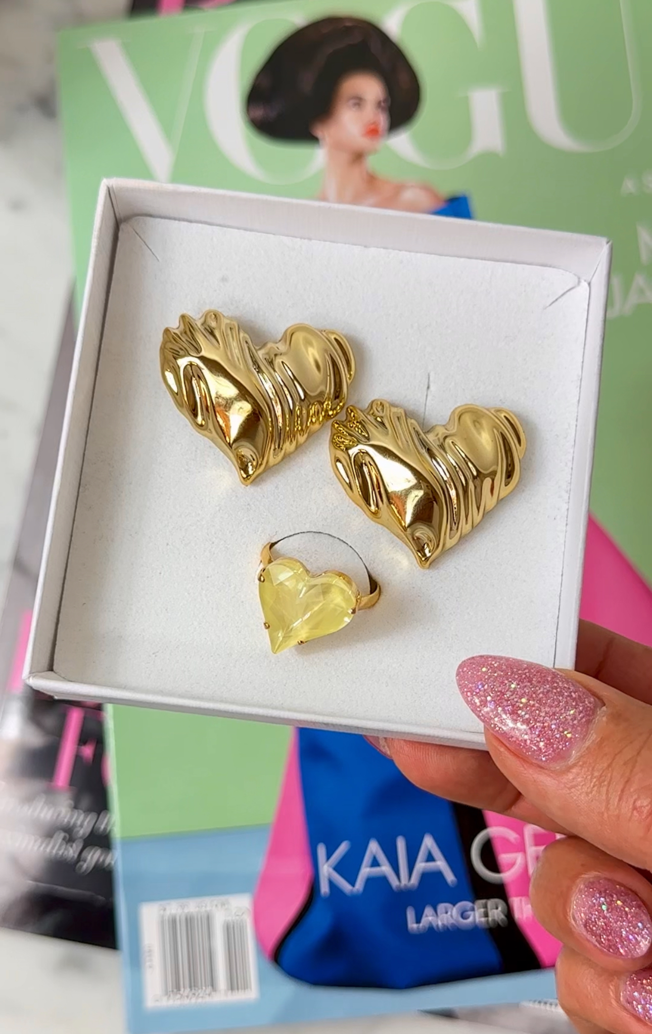 Earrings Heart Gold - 4