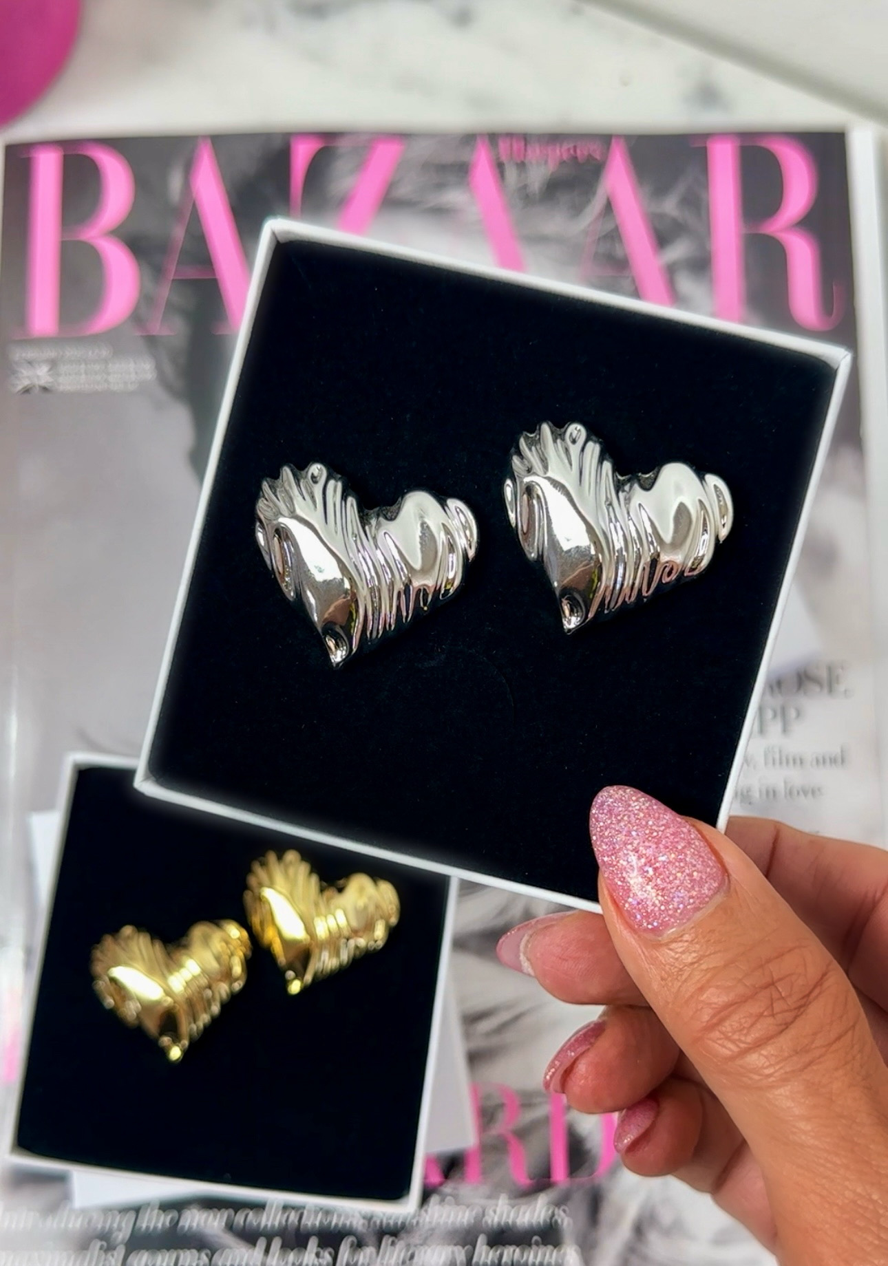 Earrings Heart Silver