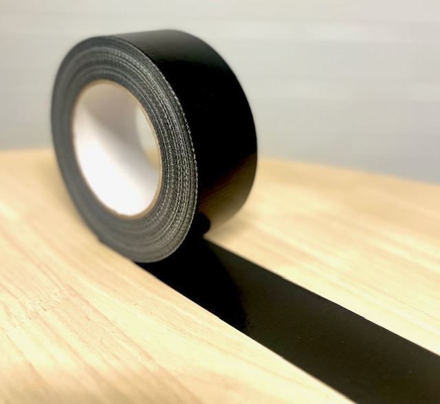 Gaffa / Vävtejp 50m x 50mm Svart Blank