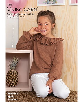 Mönsterkatalog 2222 Viking Garn 2-12 år Stickfasthet 28 maskor på 10 cm