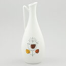 Paula von Freymann (Flykt 1959) White Vase with Colorful Bird Decor 20 cm 