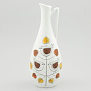 Paula von Freymann (Flykt 1959) White Vase with Colorful Bird Decor 20 cm 