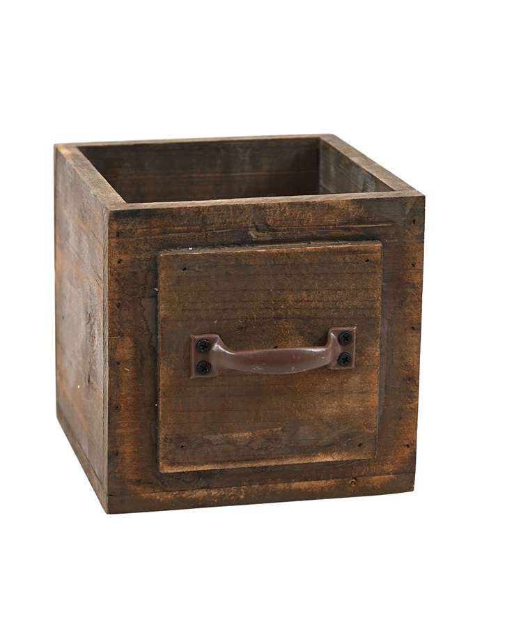 Trälåda med metallbeslag 16 cm - 5
