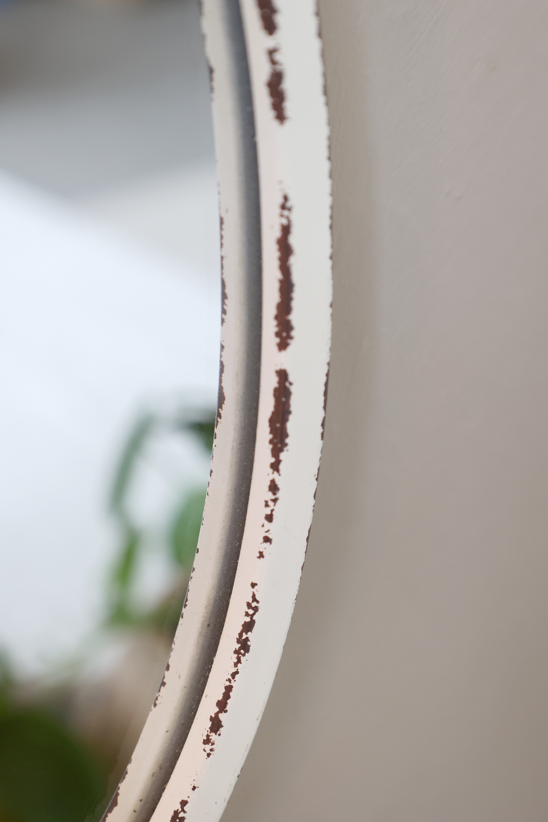 Spegellampett - Ljuslampett - Väggljusstake - Antikvit/Creme - 38x19,5x11 cm - 5