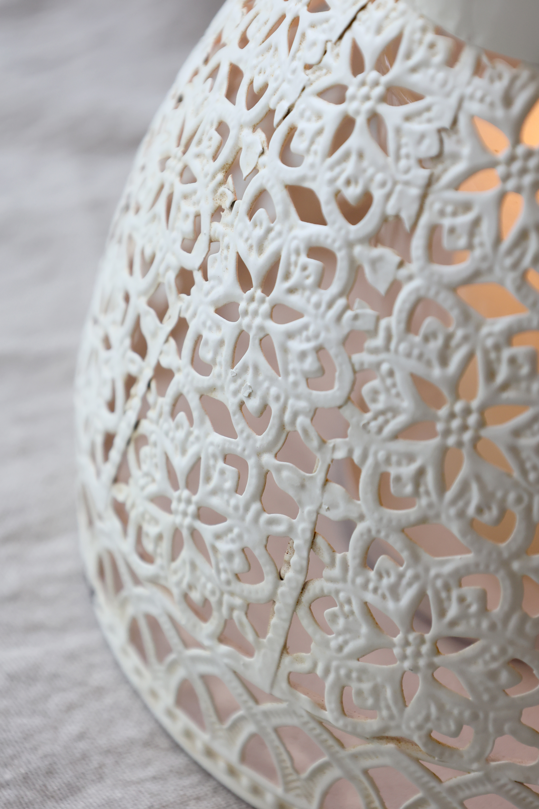 Lykta - Ljuslykta - Antikvit/Creme- 18x16 cm - 4