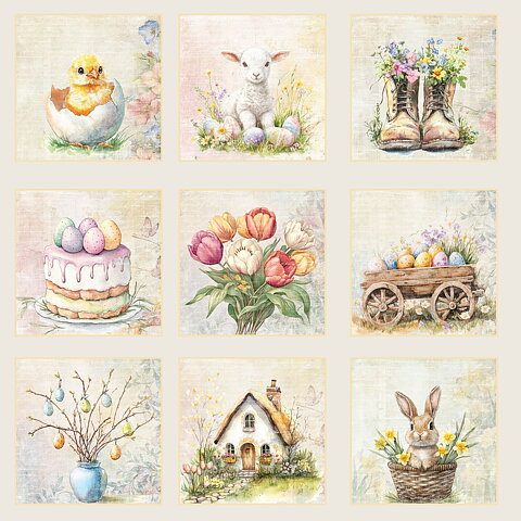 Papper Scrapbooking  Reprint - Hello Easter  Tags -  12x12 (30,5 x 30,5 cm)