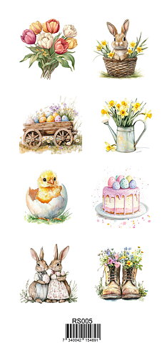 Stickers Reprint - Hello Easter  Collection -  11x21 cm