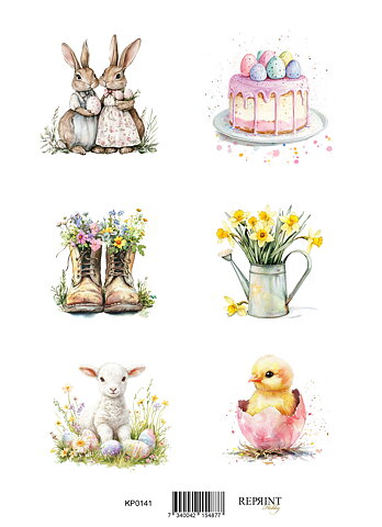 Papper Klippark -Easter 1  -  A4