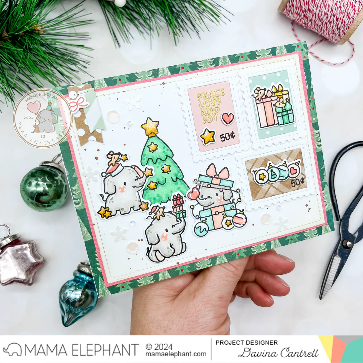 MAMA ELEPHANT -ELEPHANT CHEER stamp & die set  - 7