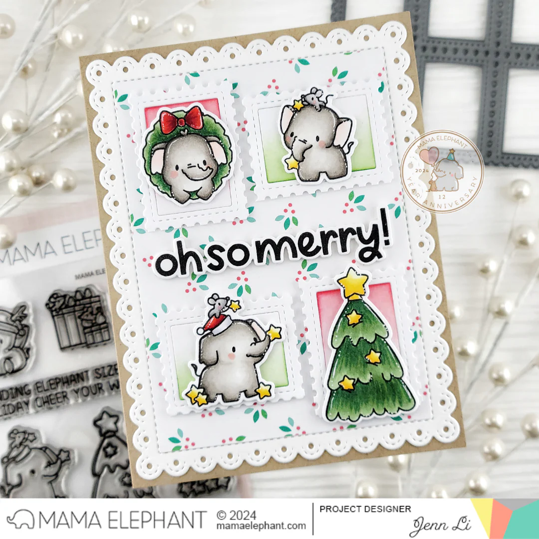 MAMA ELEPHANT -ELEPHANT CHEER stamp & die set  - 5