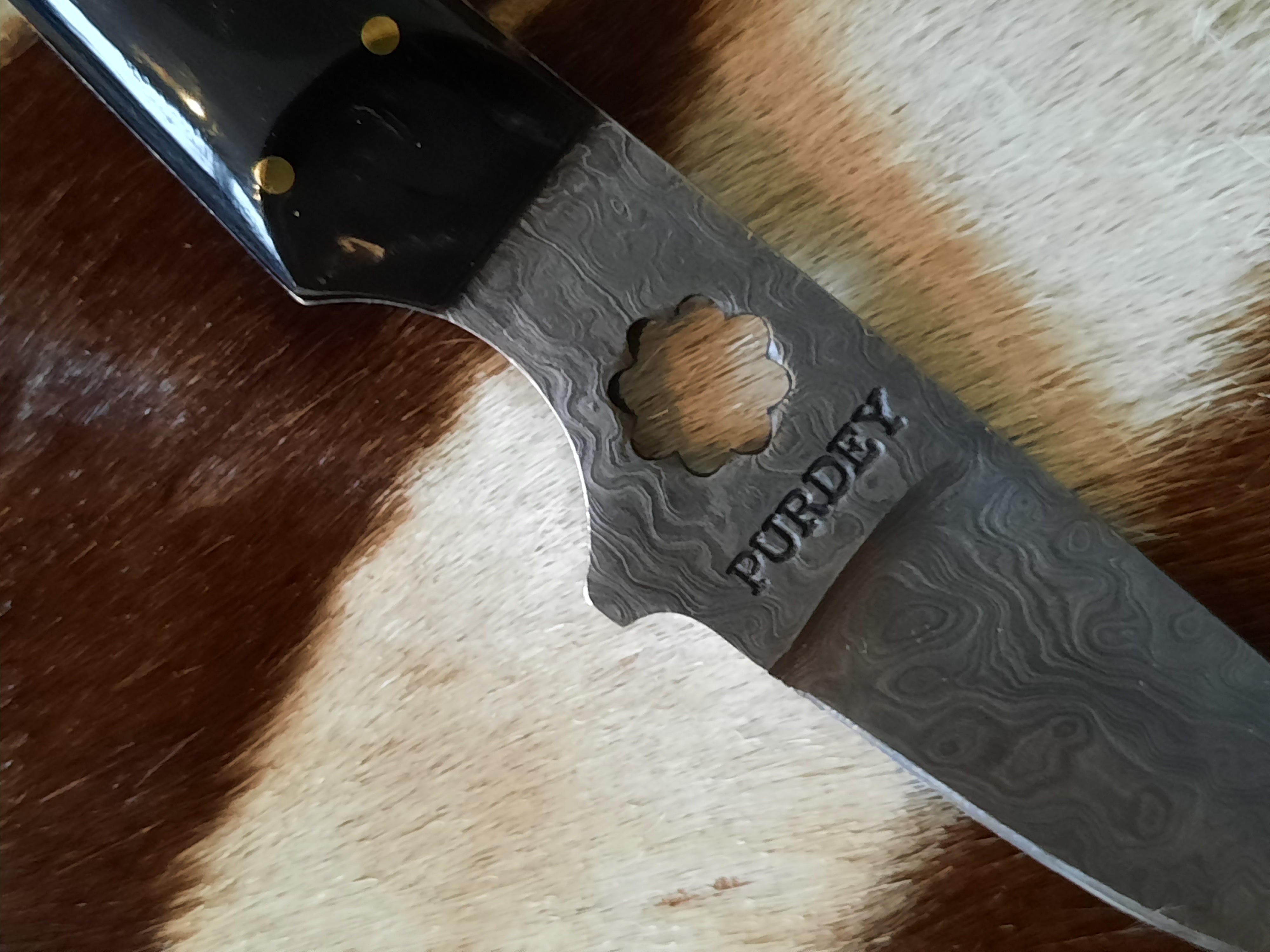 PURDEY - Damaskstål och buffelhorn - Helt ny till absolut lägsta pris    SÅLD! - 4