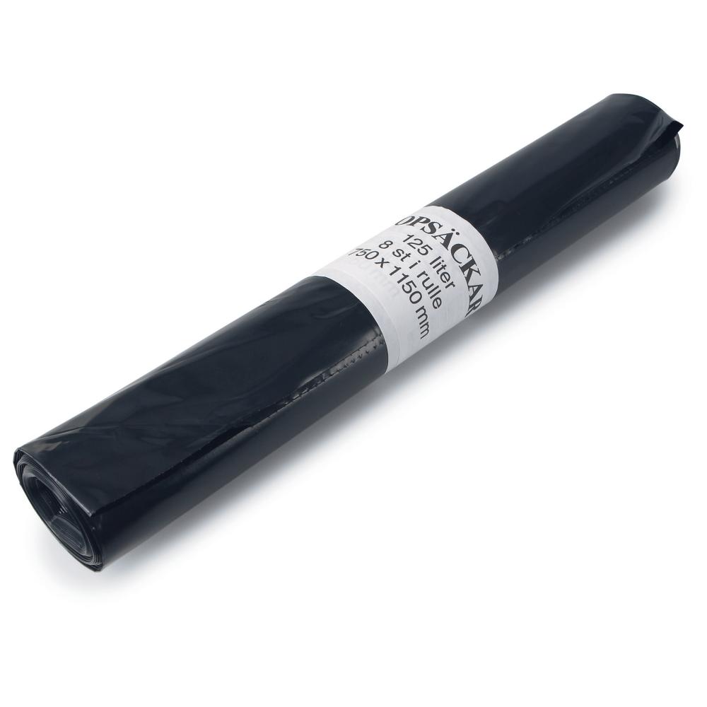 SOP BAG BLACK 0.055MM 125L 8pcs/roll