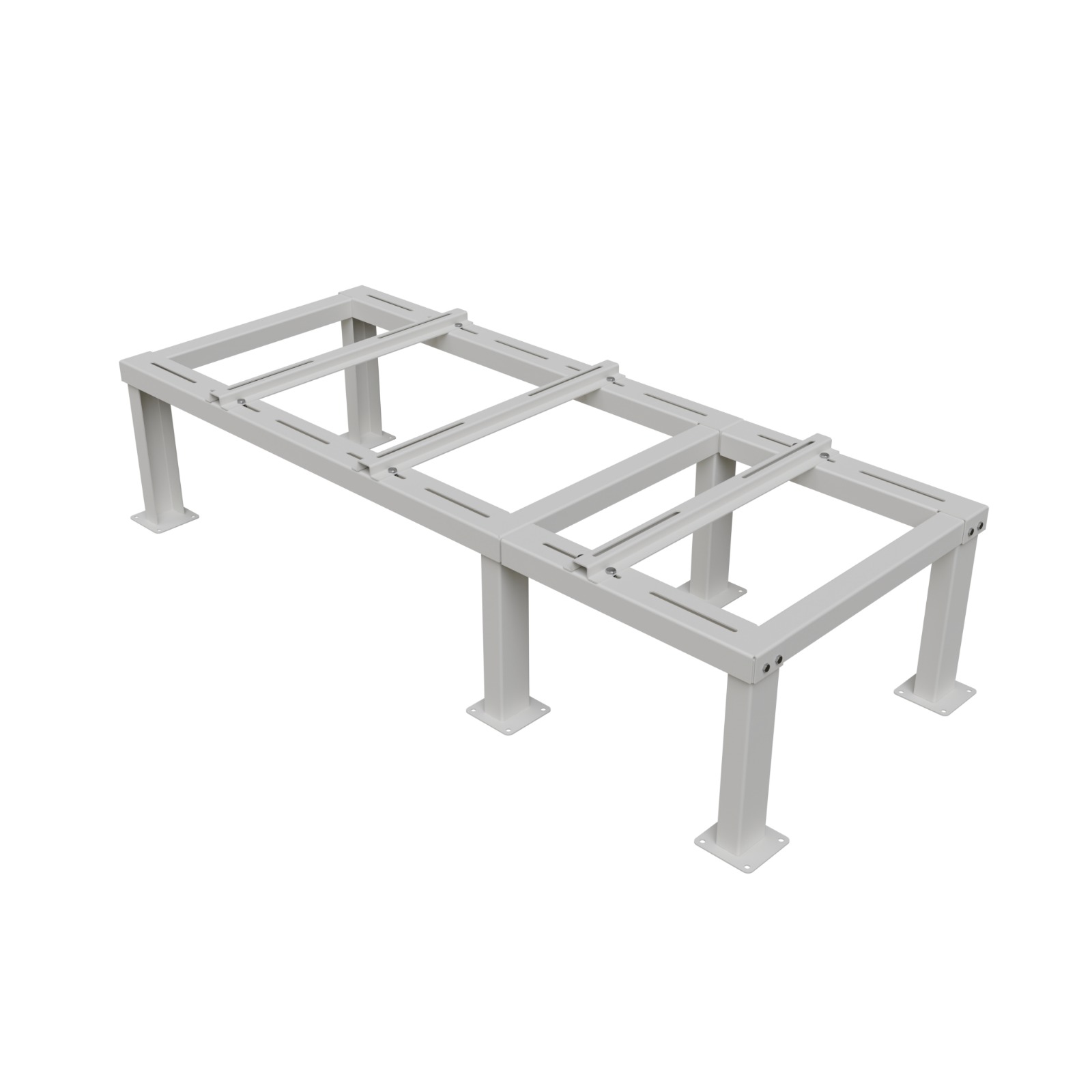Markstativ Heavy Lång vit 1600*640 H 400  med metalfötter