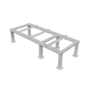 Markstativ Heavy Lång vit 1600*640 H 400  med metalfötter