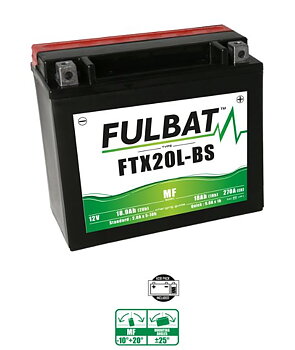 Batteri Fulbat FTX20L-BS (YTX20L-BS) Can-Am, Yamaha, Linhai, TGB