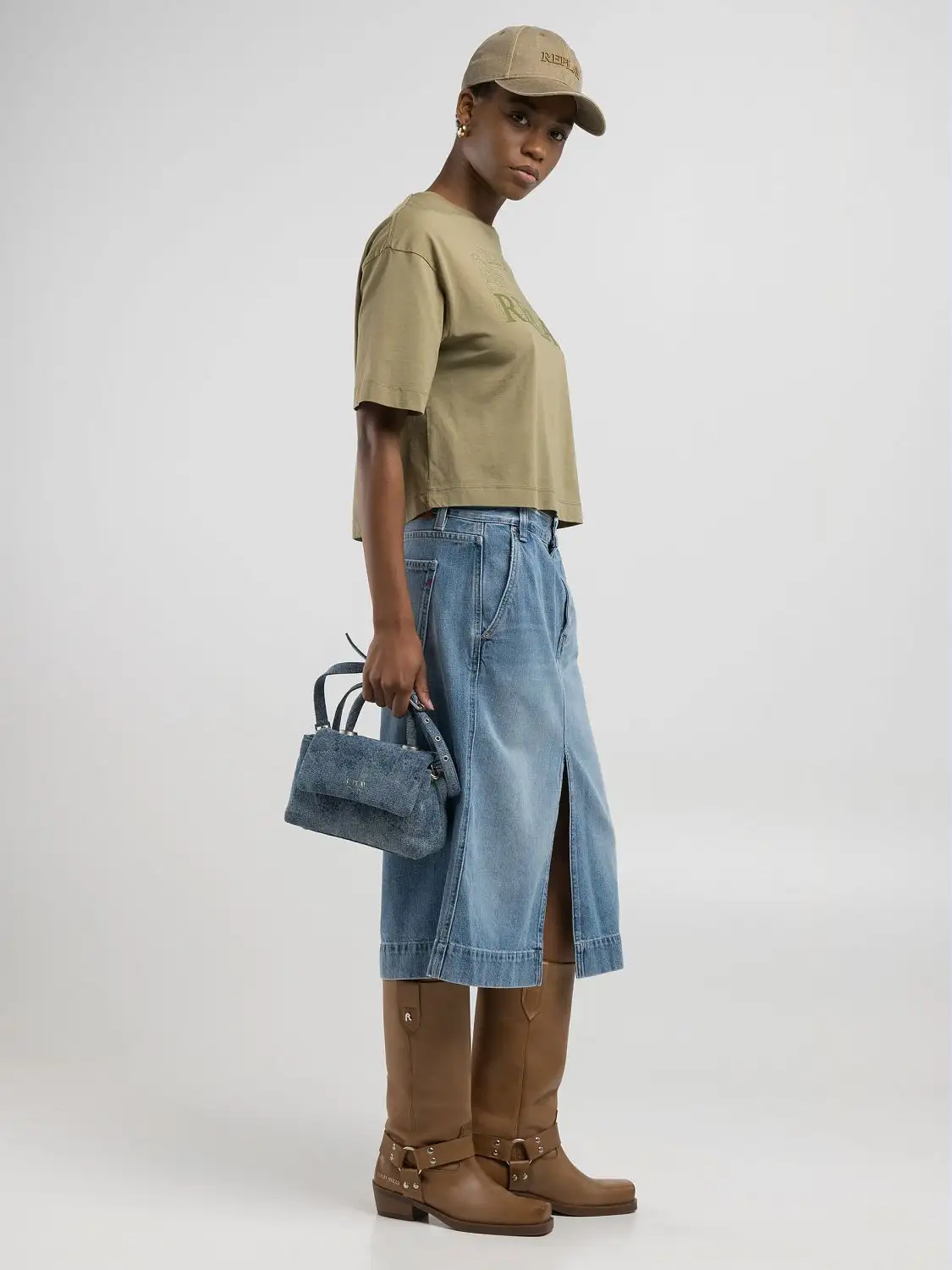 Replay Denim Midi Skirt