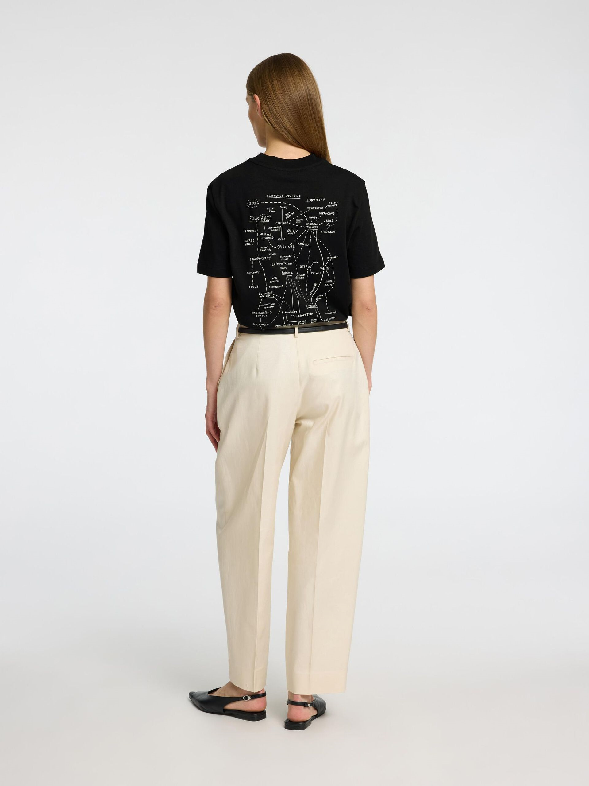 Selected Femme Printed T-shirt Black - 3