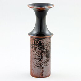 Stig Lindberg (1976) Unique Vase with Tenmoku Glaze 16 cm