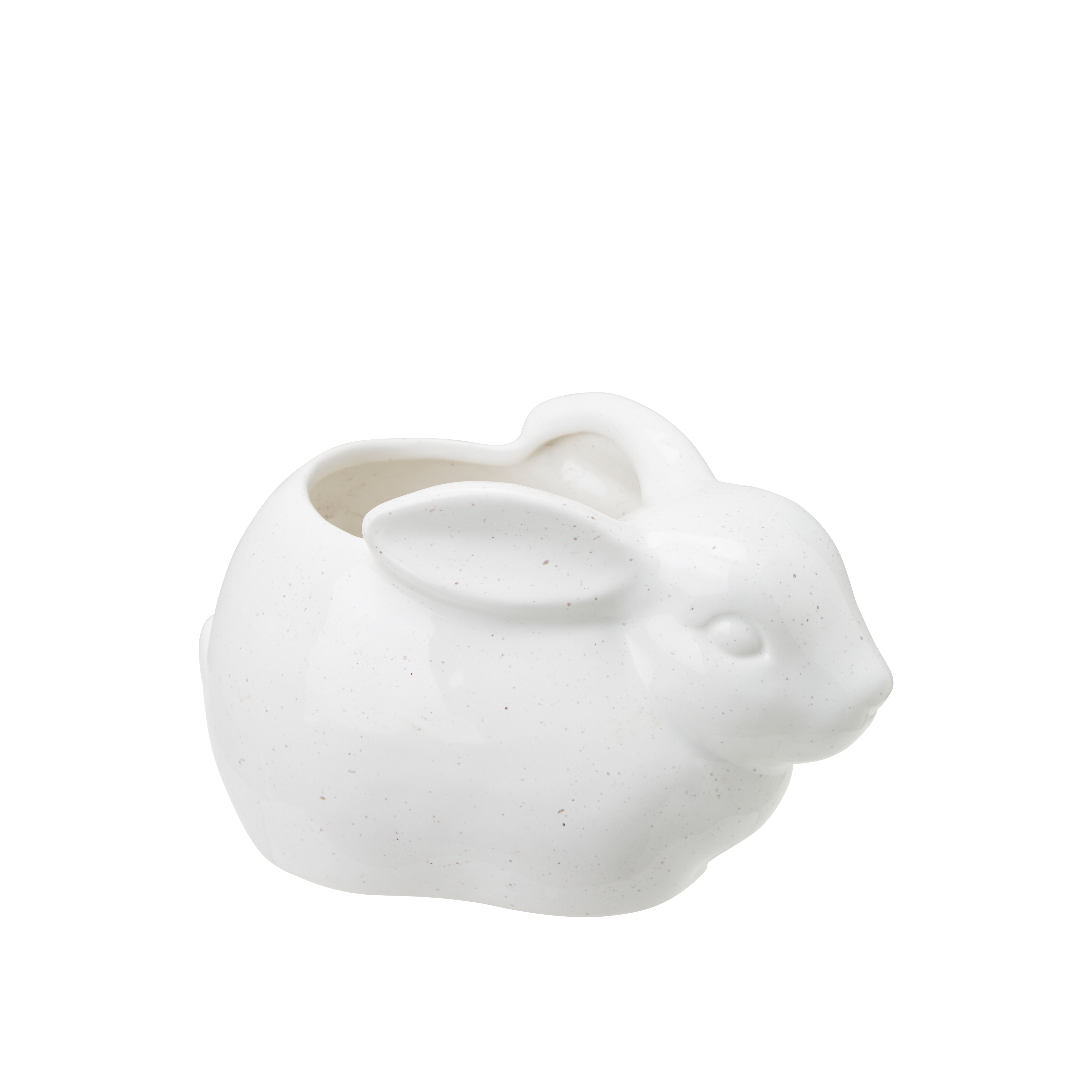 Kanin - Kruka - Skål - Porslin - Vitmelerad - 18x11 cm - 2