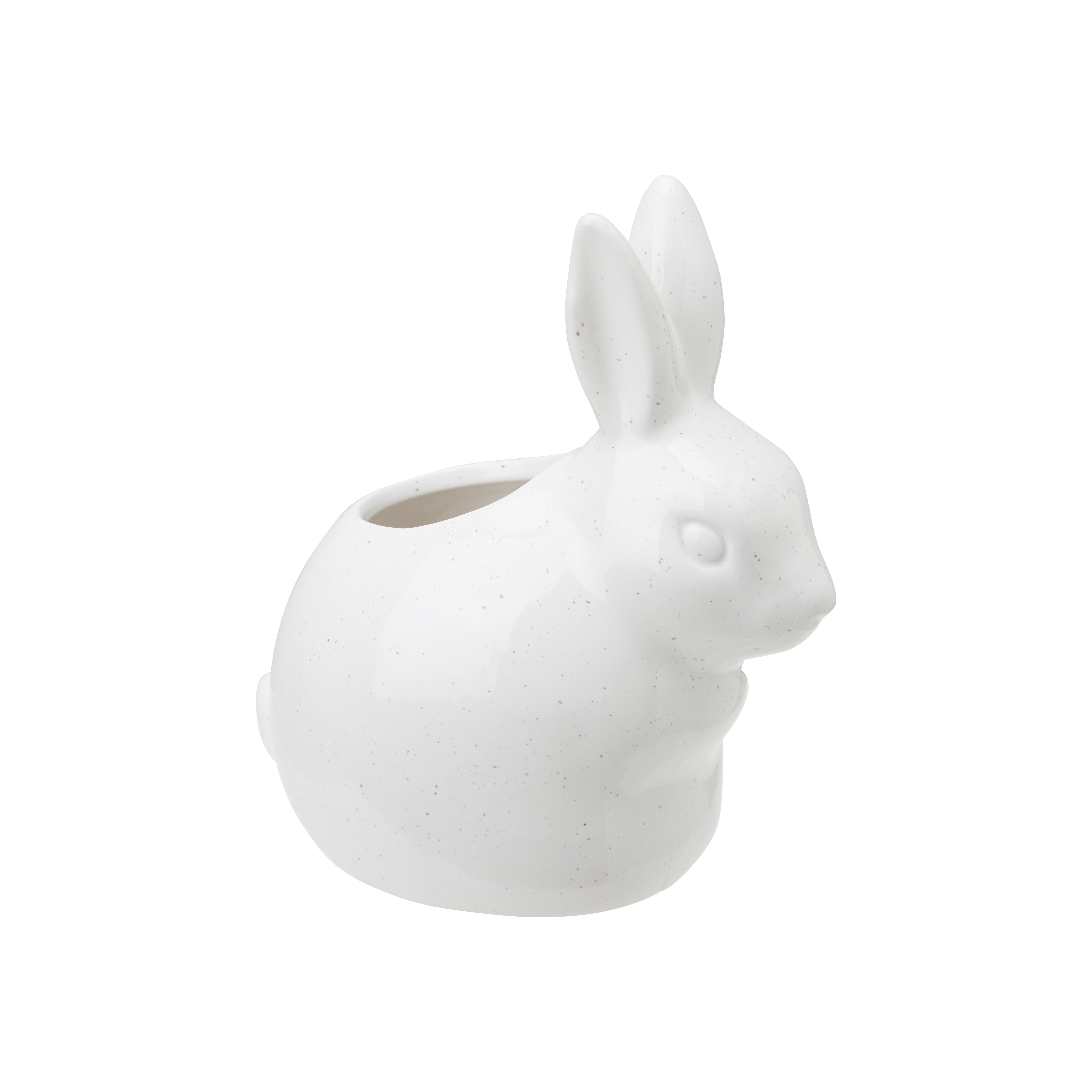 Kanin - Kruka - Skål - Porslin - Vitmelerad - 17x15 cm - 3