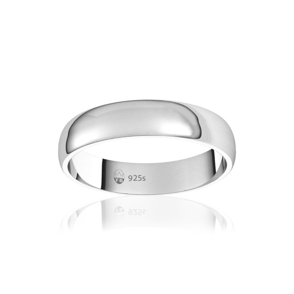 Forlovelsesringe Smooth Silver - 925s Klassisk Glat Pakke - 7