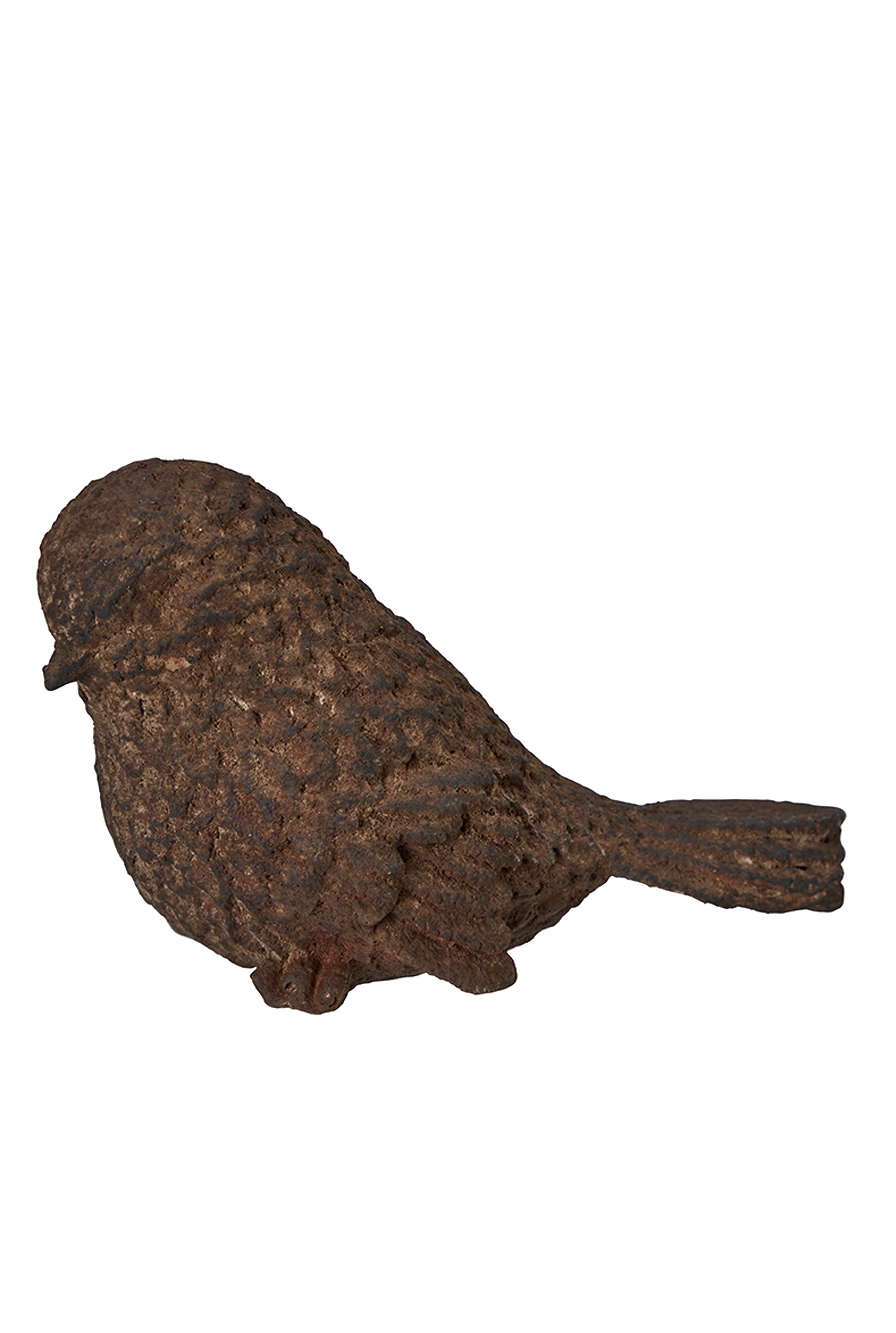 Bird - Sitting - Rust - 16x8x10 cm - 2