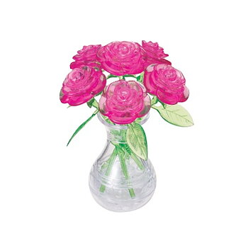 Crystal Puzzle Six pink roses