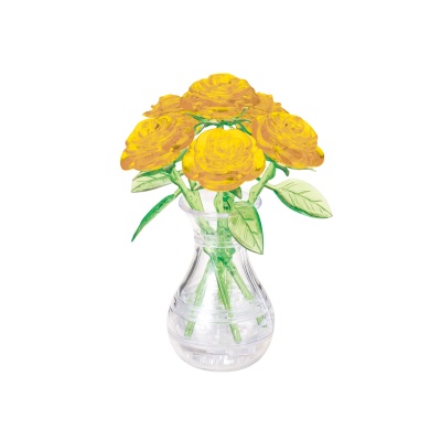 Crystal Puzzle Six yellow roses
