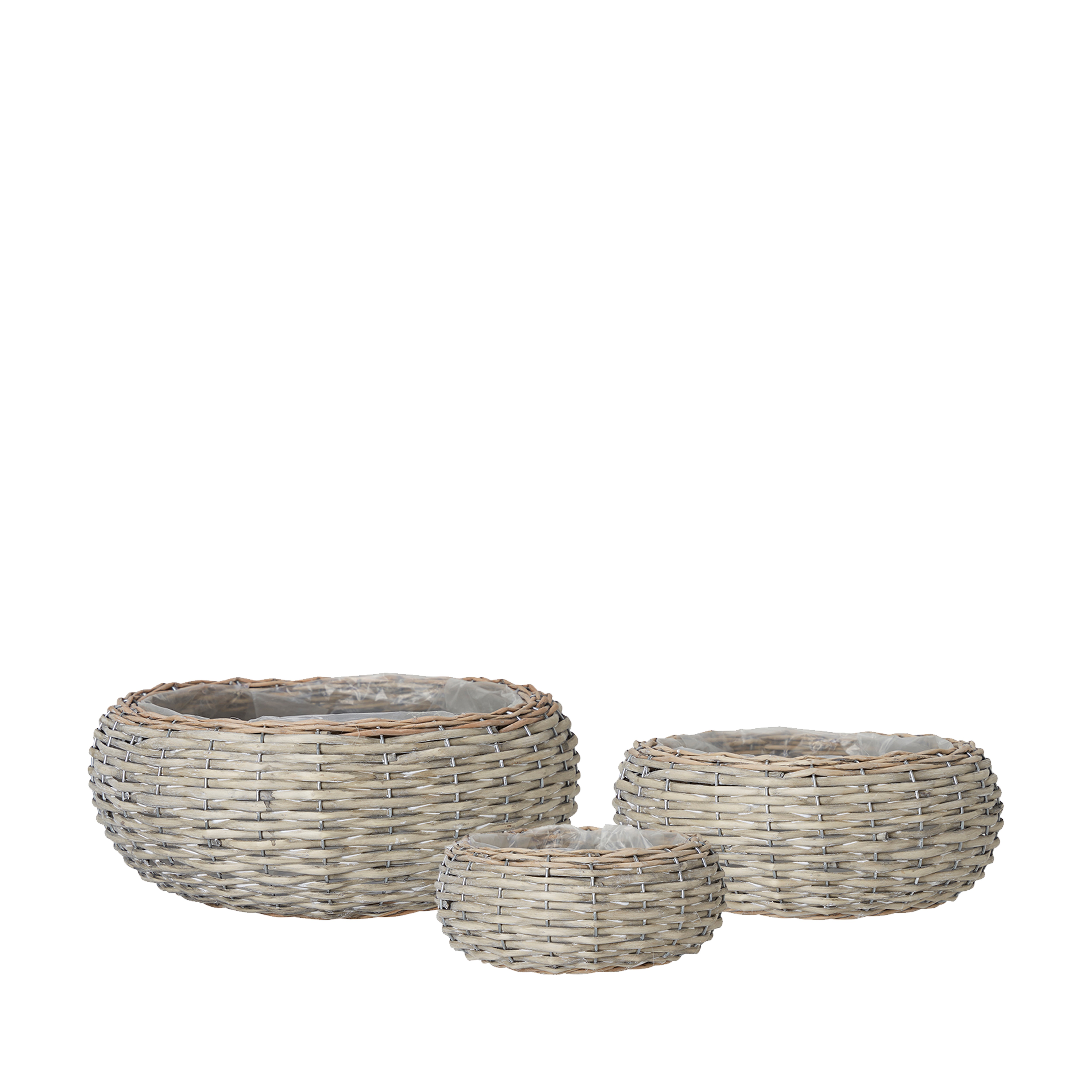 Planting baskets - Basket with plastic lining - 3-pack - 2