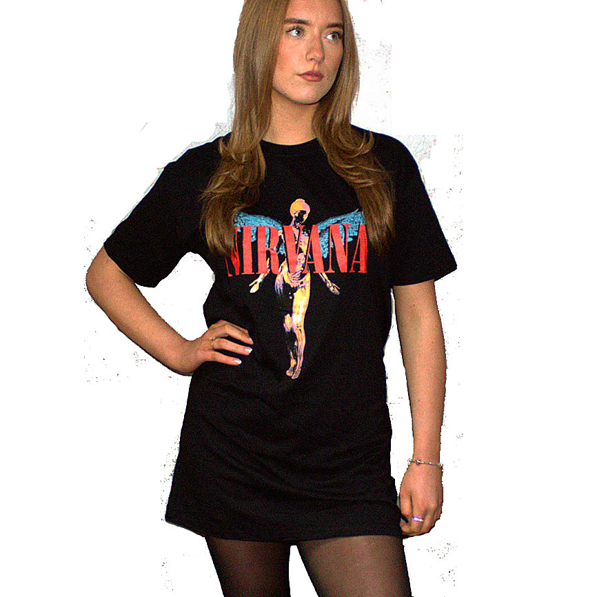 Nirvana T-shirt-kjole: Angelic (T-shirt Dress Collection) - størrelse S-XXL - 3