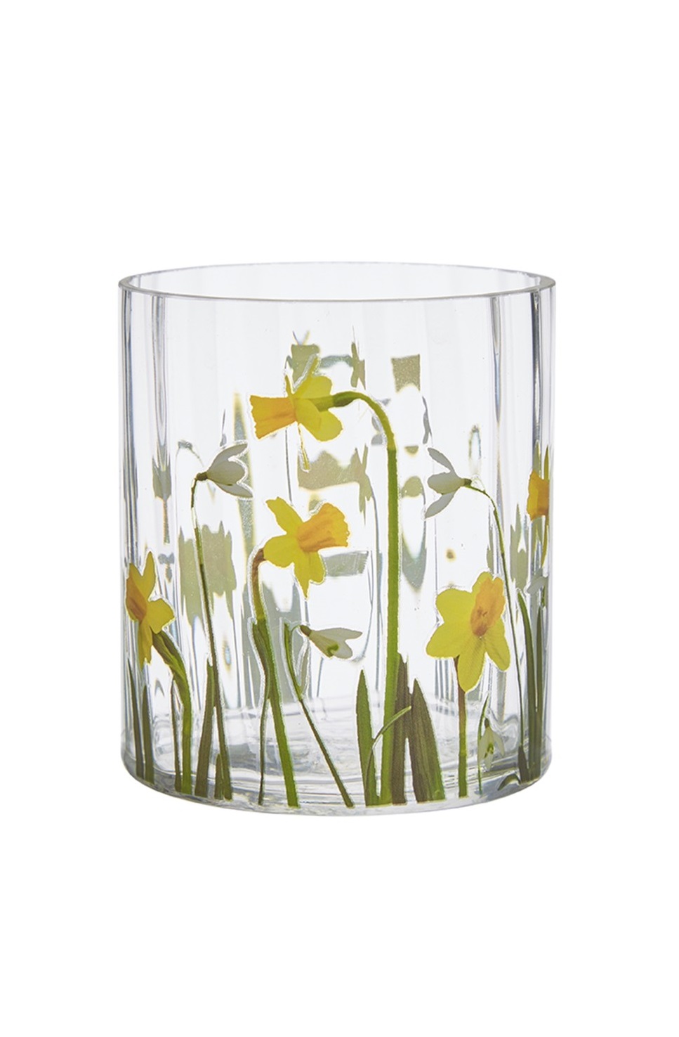 Narcissus - Lantern - Candlestick - Glass - 10x9 cm - 2