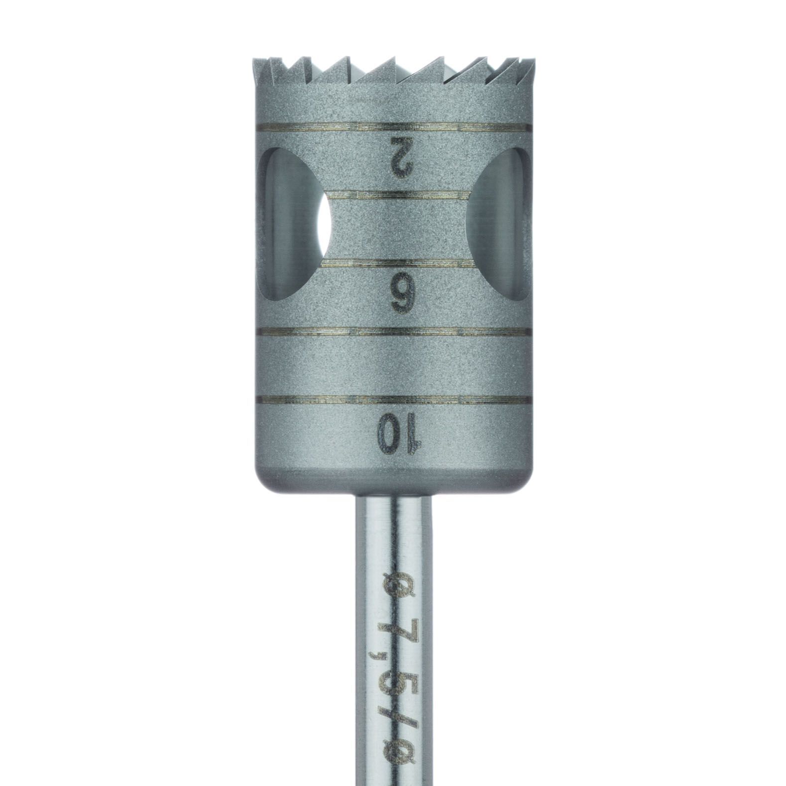 Trephine bur 10 mm RA inner diam. 7.5 mm