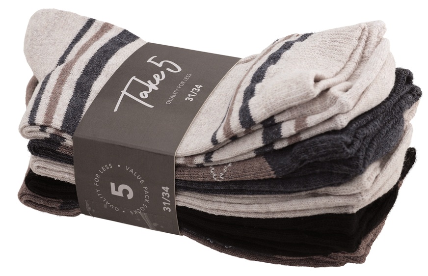 5-Pack Randiga Barnstrumpor