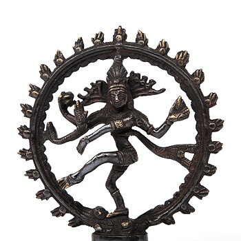 Nataraja Statue Black Brass 23cm