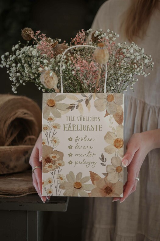 Gåvopåse "Till världens härligaste fröken, lärare, mentor, pedagog.." - Majas Cottage