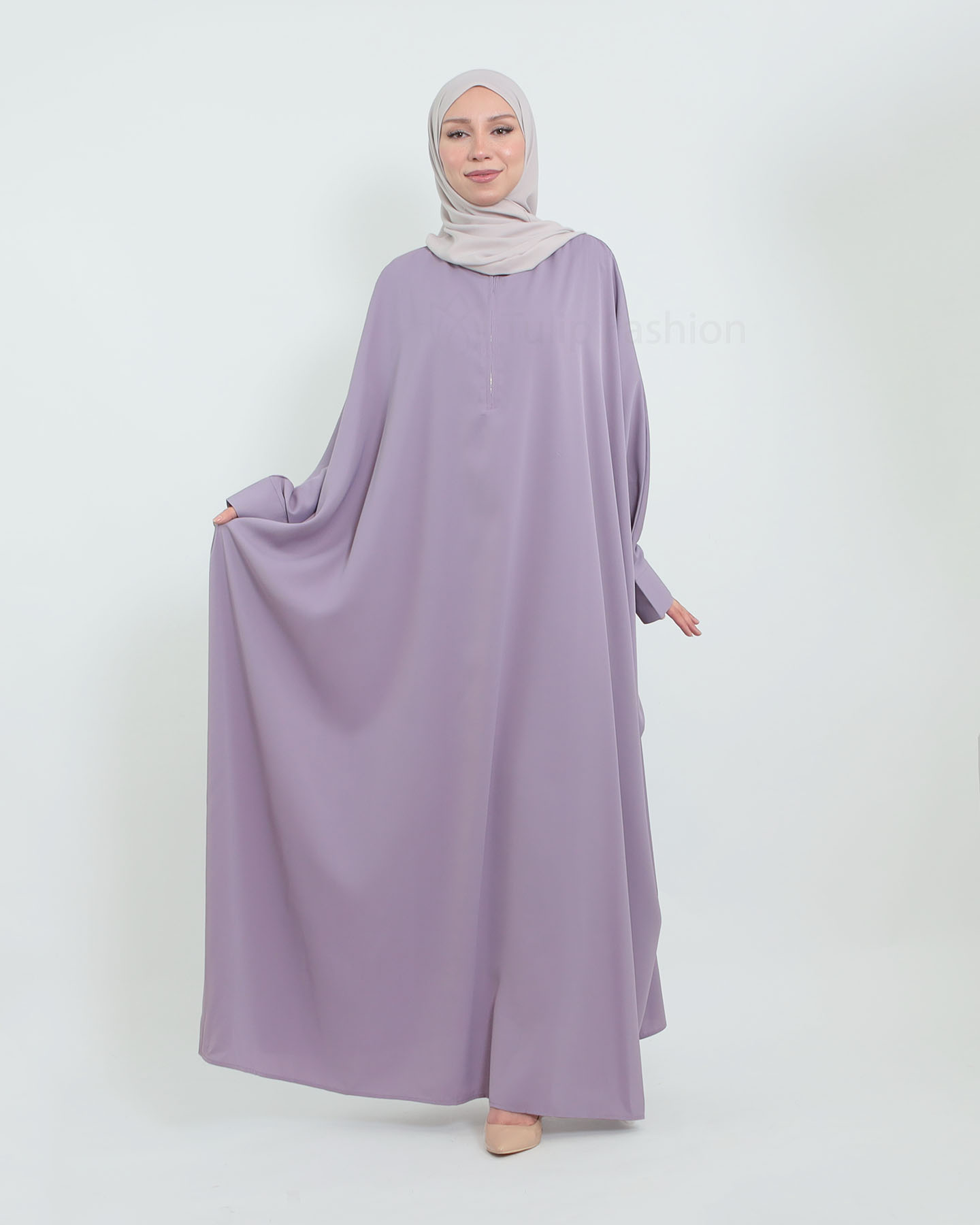 Abeer Butterfly Abaya - Light Purple