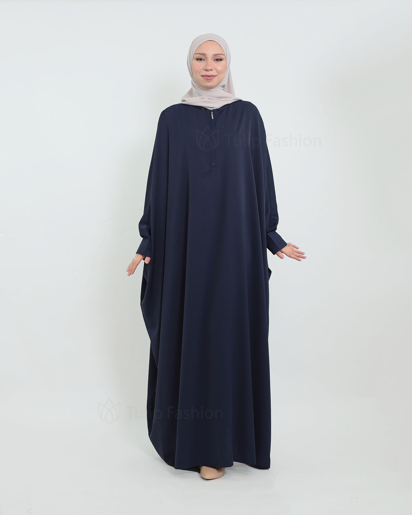 Abeer Butterfly Abaya - Midnight Blue - 2
