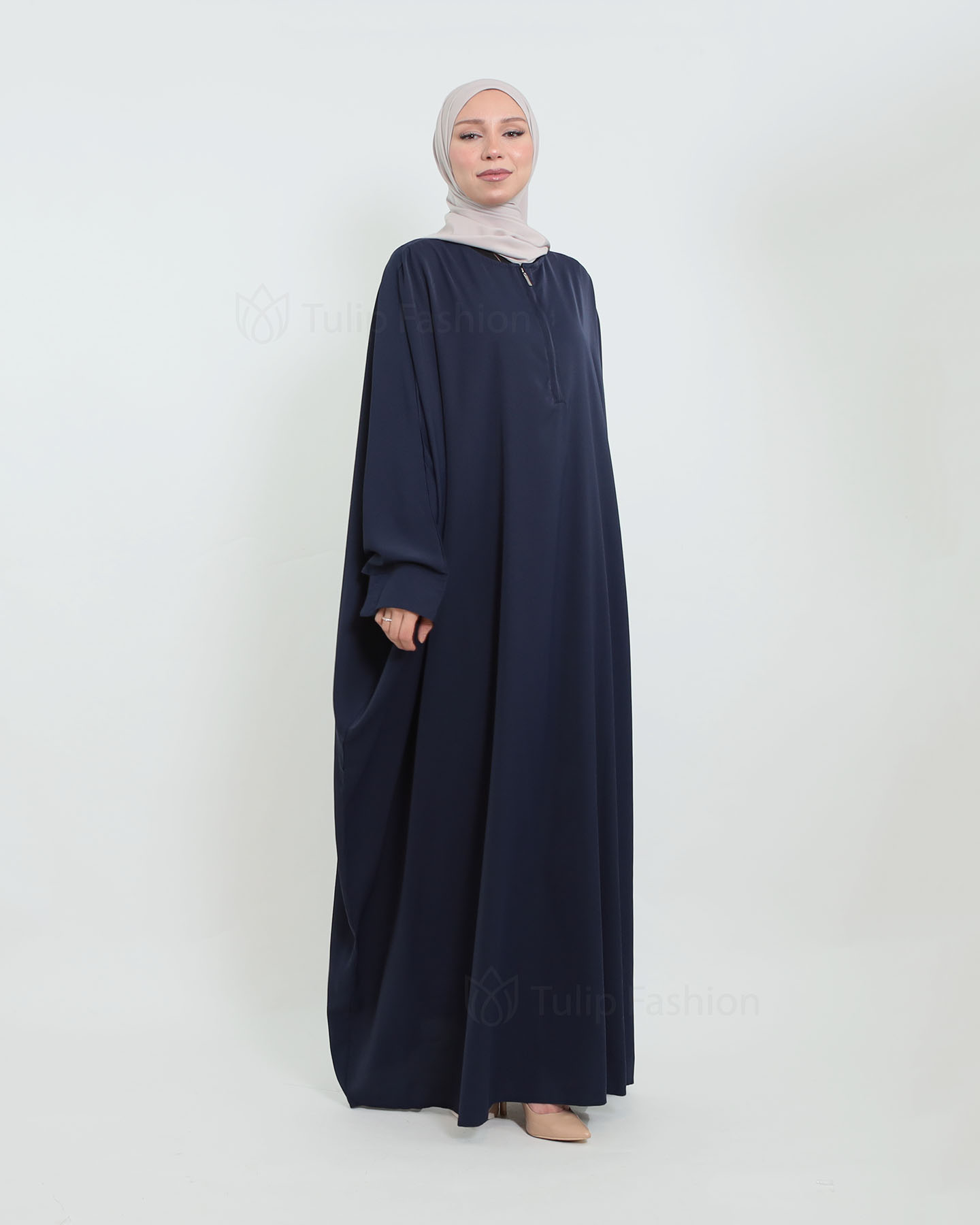 Abeer Butterfly Abaya - Midnight Blue - 3