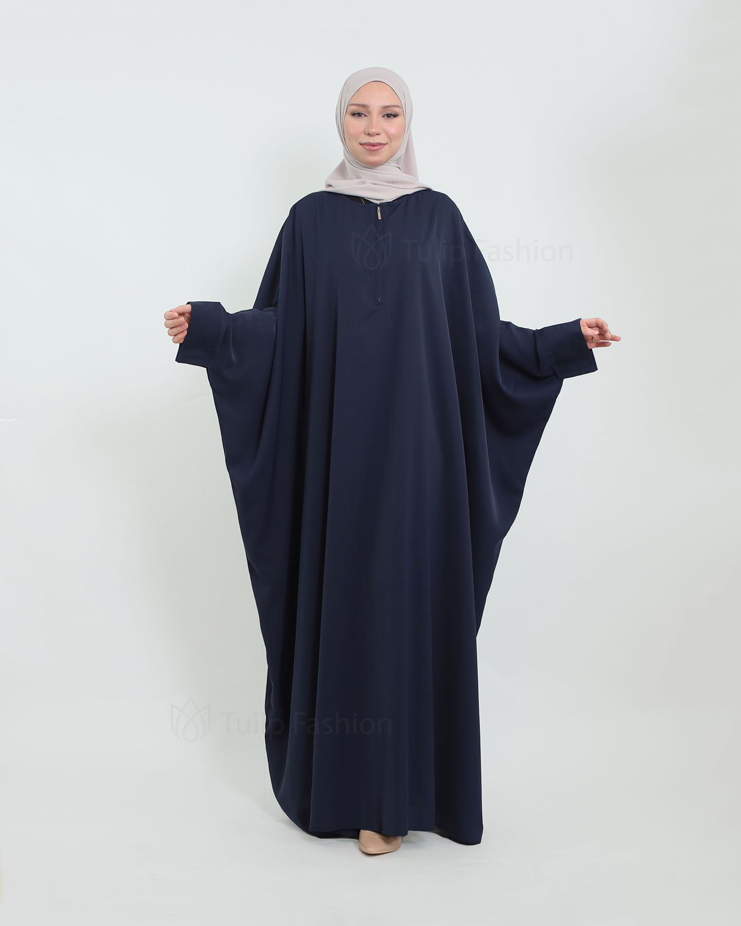 Abeer Butterfly Abaya - Midnight Blue