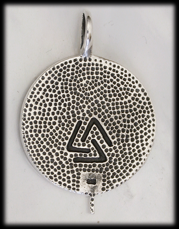 Valknut hängsmycke i Äkta silver - Odens knut. - 3