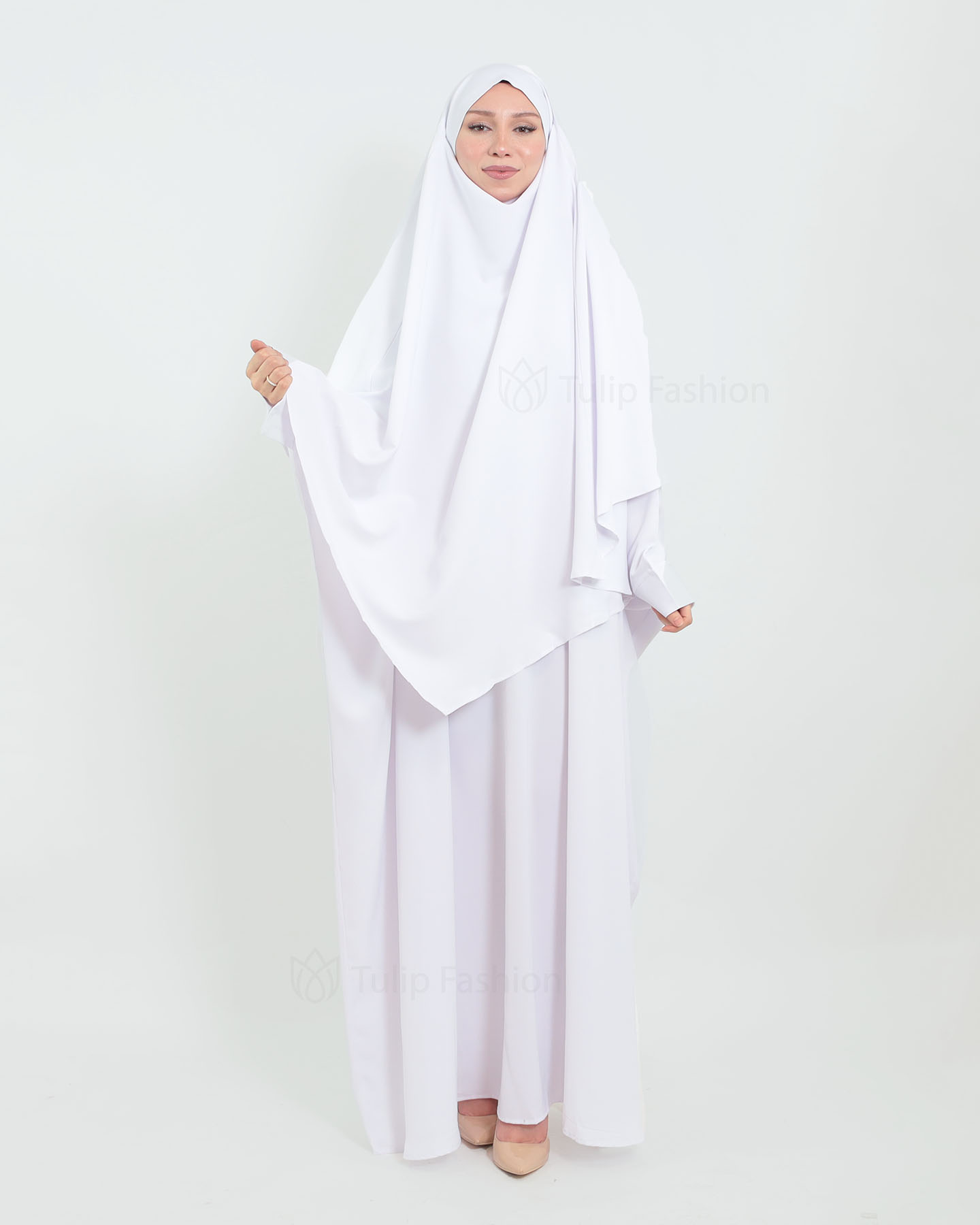 Abeer Khimar - White - 4