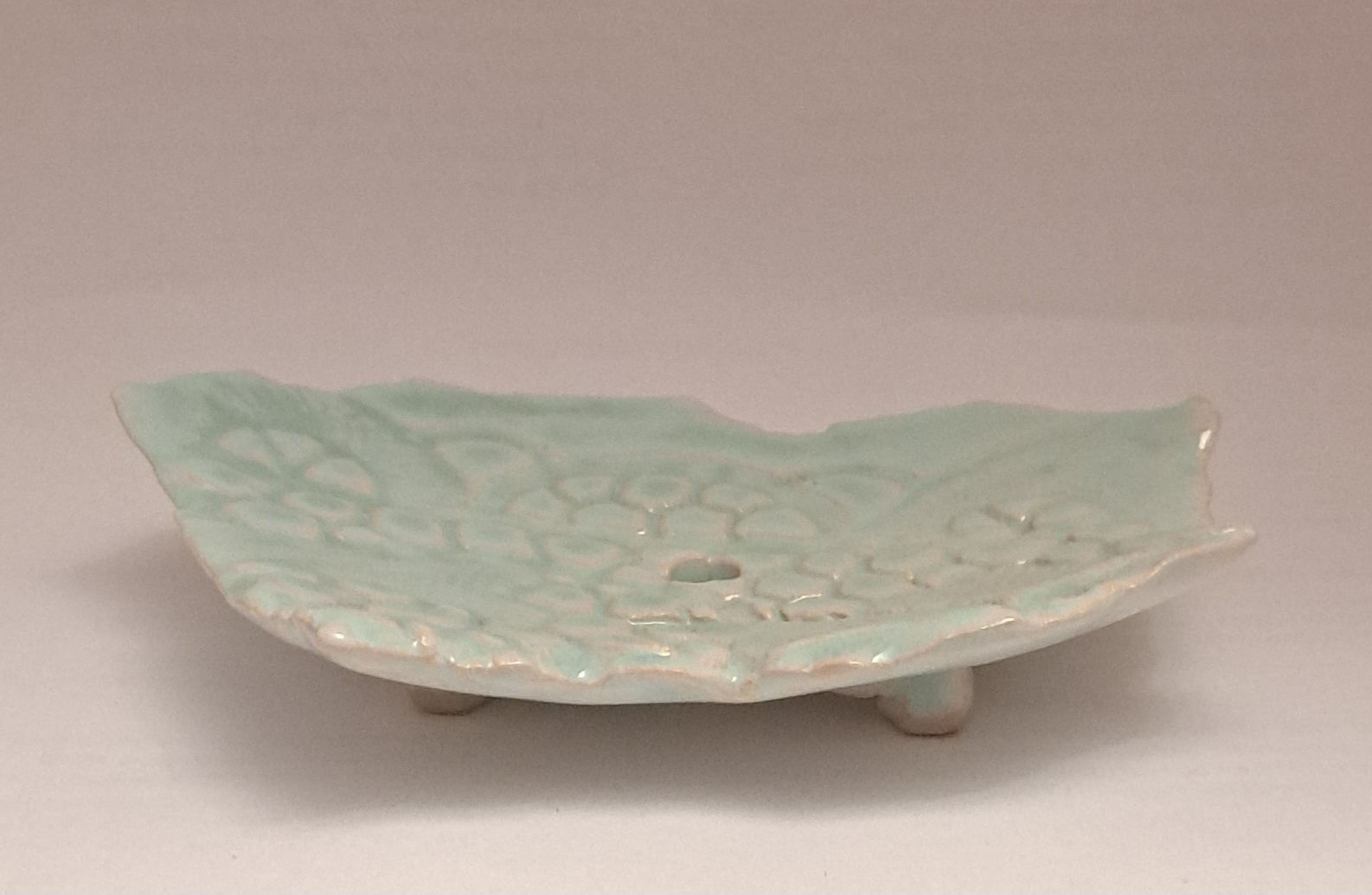 Soap dish in stoneware ceramic, green angular, light blue angular blue angular 9 x 11, 7x13 cm - 4