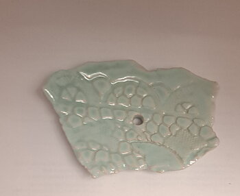 Soap dish in stoneware ceramic, green angular, light blue angular blue angular 9 x 11, 7x13 cm