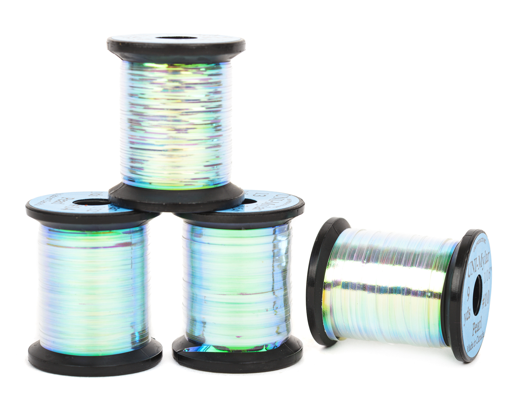 1 bobina 8000 m 12 colori olografico Tinsel Flashabou piatto Mylar Tinsel Sparkle Flash Fly Tying Materiali Larghezza 1/92 (verde chiaro