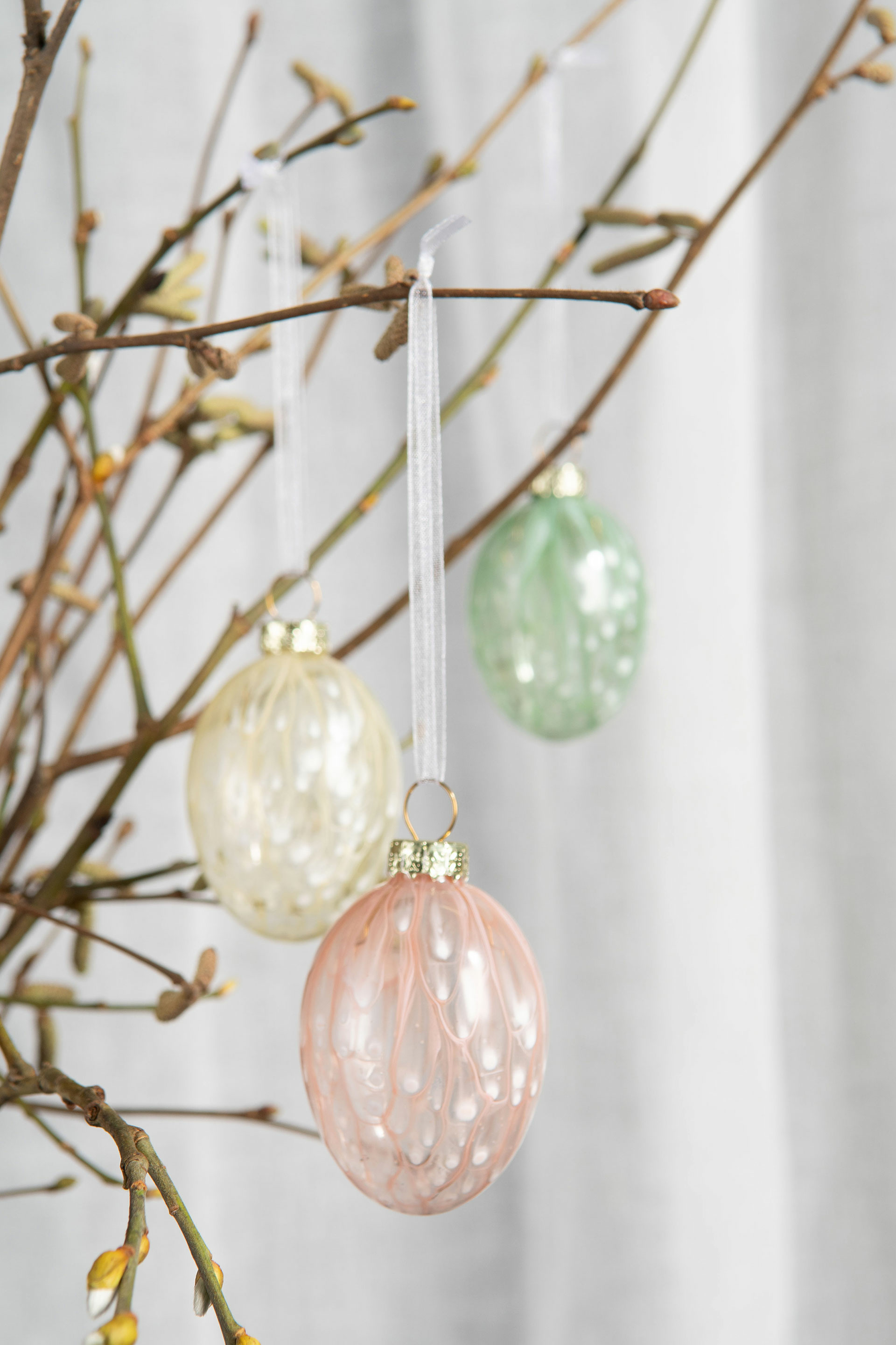 Easter eggs - Eggs - Glass - Pastel - Painted - 6-pack