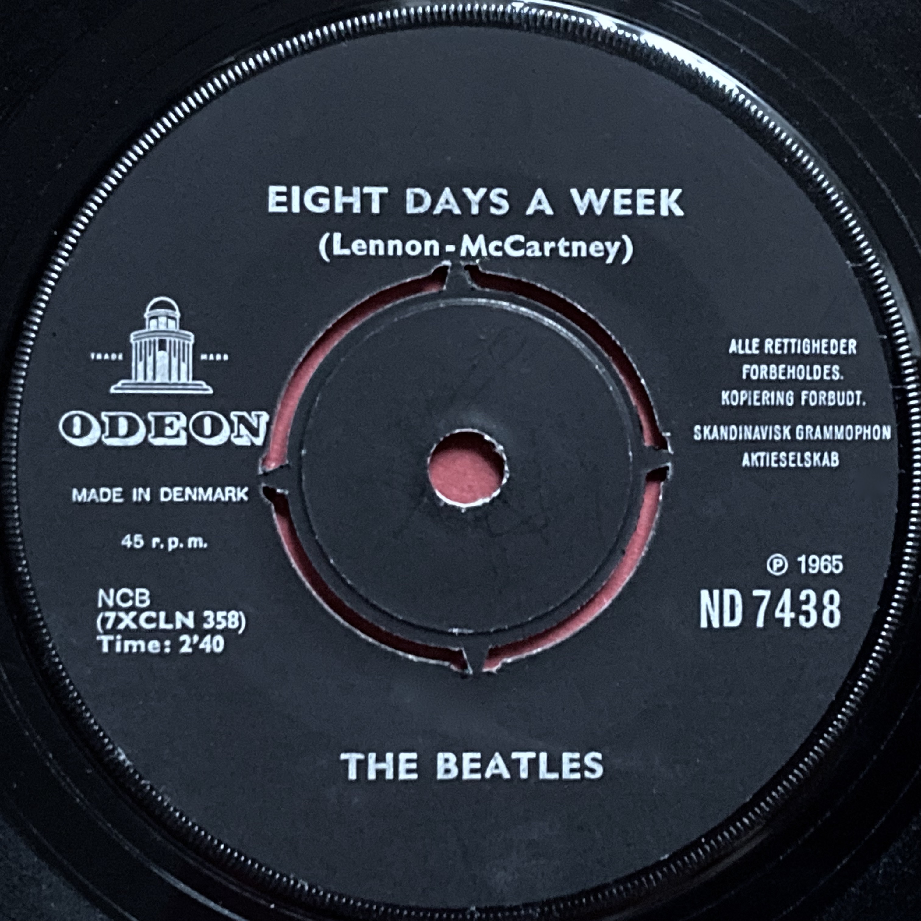 BEATLES - Rock and roll music 7" Danish PS 1965 - 4