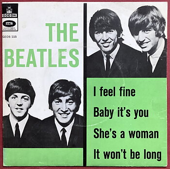 BEATLES - I feel fine +3 Danish EP 1964