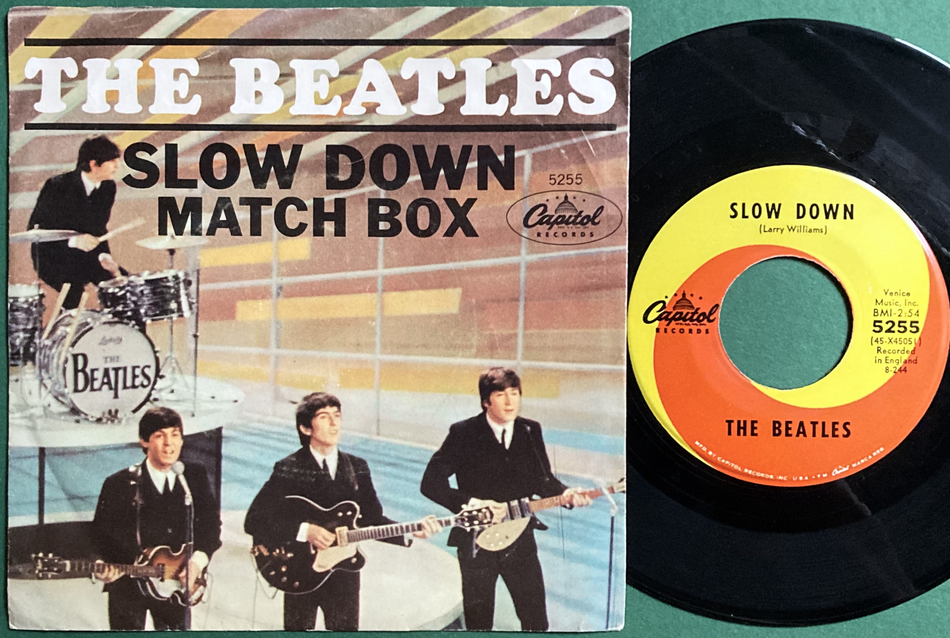 BEATLES - Slow down 7" USA PS 1964